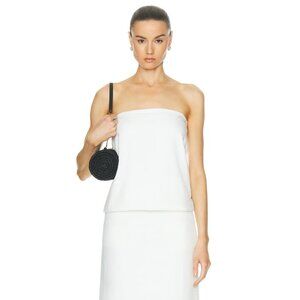 AEXAE Linen Column Bandeau Top White